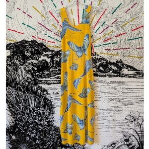 Vintage 90s Y2K Butterfly Maxi Dress